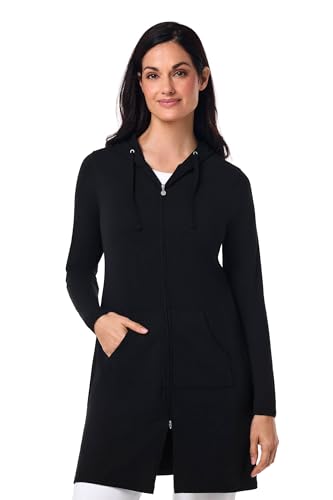 Coolibar UPF 50+ Women's Cabana Hoodie - Sun Protective, Large, Black - Image 1