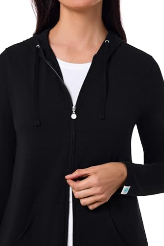 Coolibar UPF 50+ Women's Cabana Hoodie - Sun Protective, Large, Black - Image 5