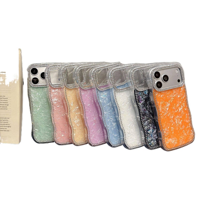 MS غطاء واقي، TPU نمط صدفة الماس بحافة IMD، مقاوم للصدمات لـ iPhone 14 / 14 Plus / 14 Pro / 14 Pro Max من مادة TPU - Image 3