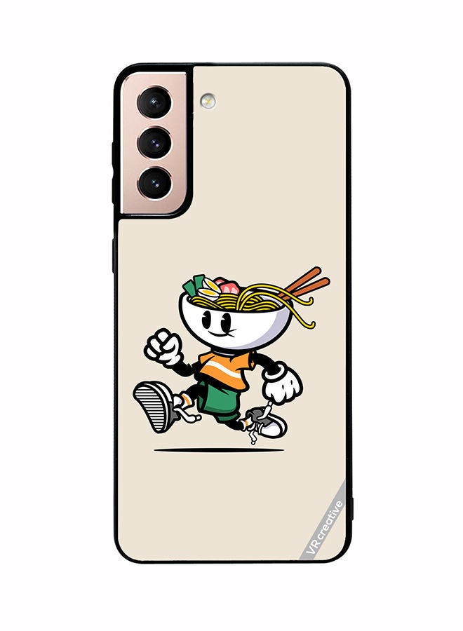 VR CREATIVE Protective Case Cover For Samsung Galaxy S21 Plus 5G Ramen Cartoon Design Multicolour - Image 1