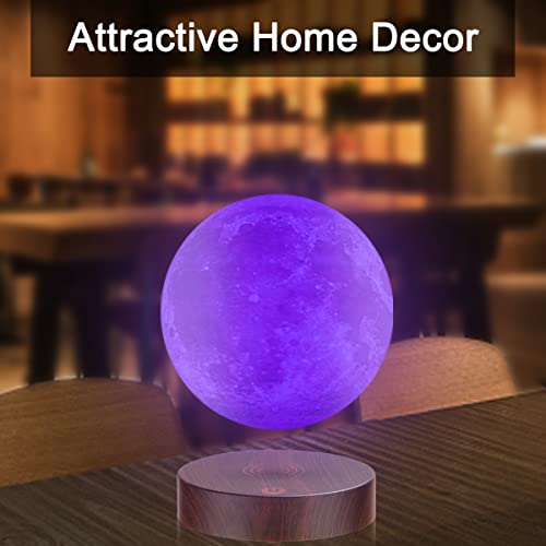 VGAzer Levitating Moon Lamp,Floating and Spinning in Air Freely with 3D Printing Moon Lamp Has 16 Colors Modes with Remote for Unique Gifts,Christmas,Room Decor,Night Light,Office Desk (16 Colors) - Image 5