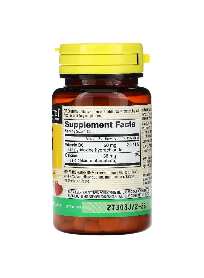 Mason Natural Mason Natural, B-6 , 50 mg, 100 Tablets  - Image 2