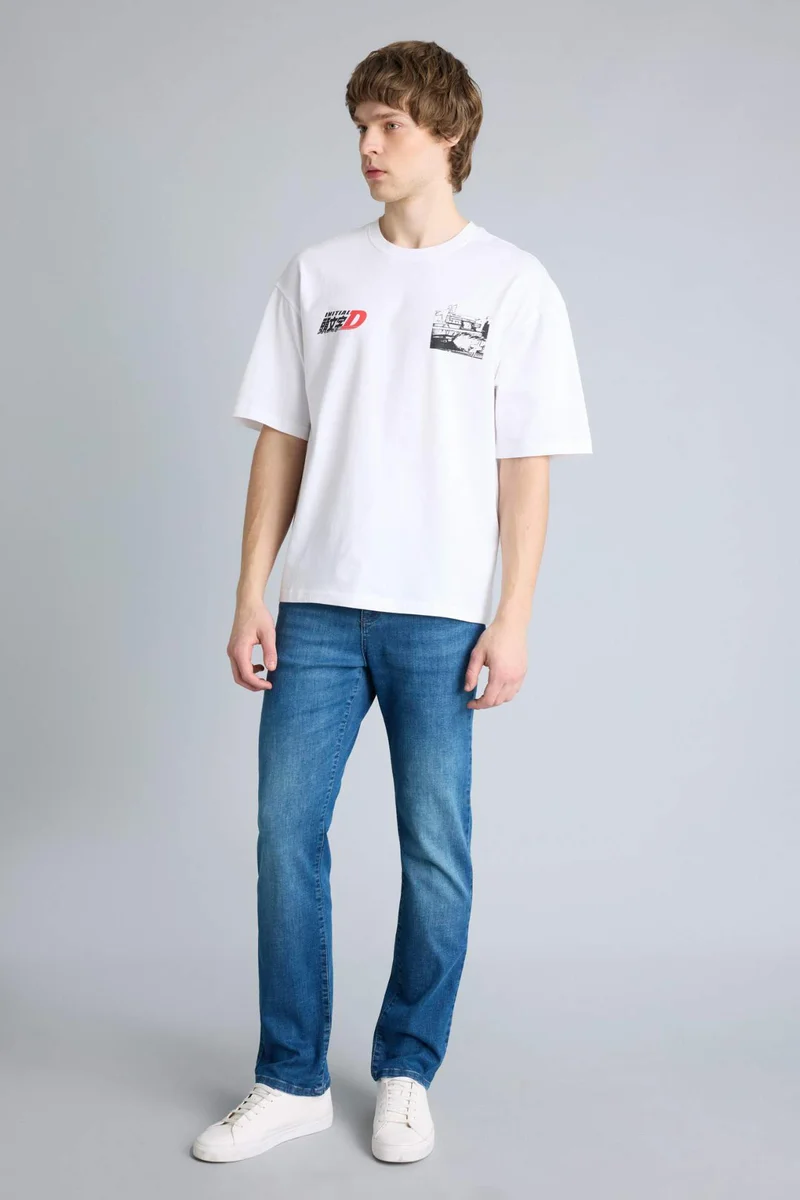 ديفاكتو Boxy Fit Printed Short Sleeve T-Shirt