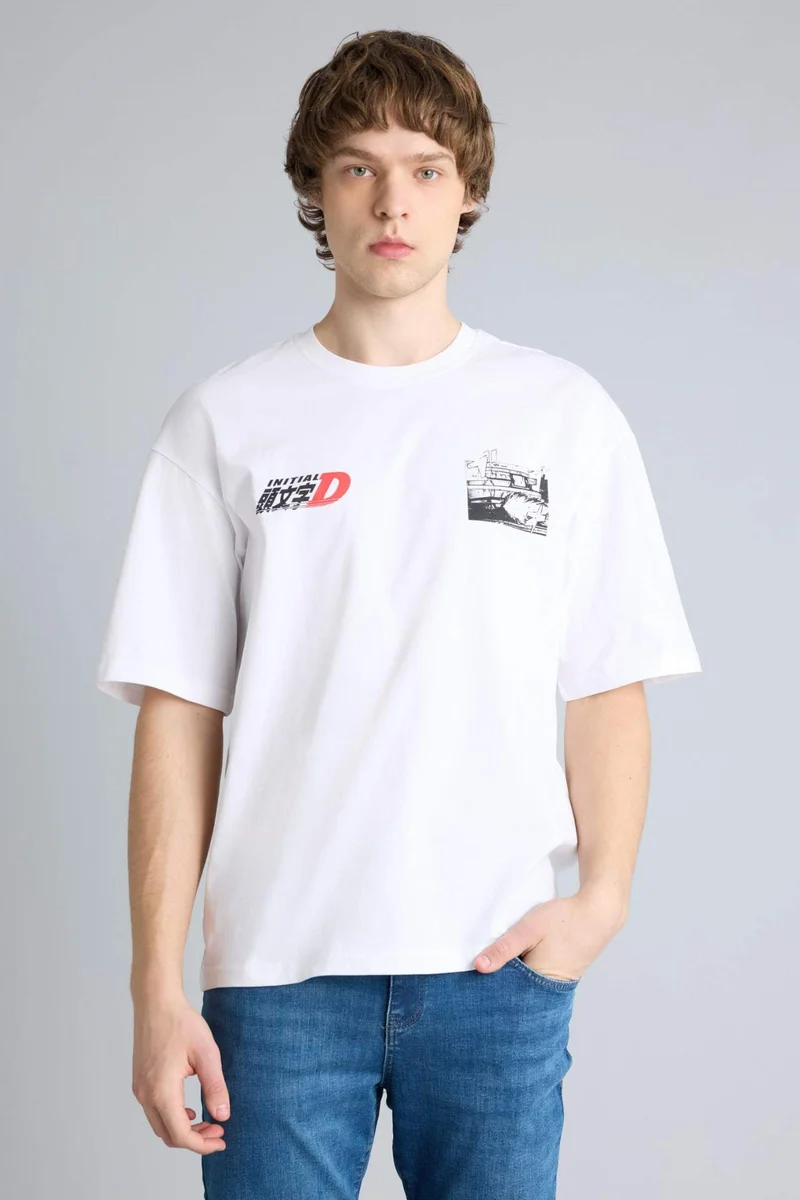 DeFacto Boxy Fit Printed Short Sleeve T-Shirt