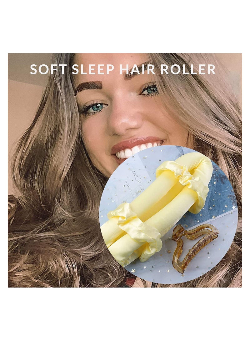 ORiTi مكواة تجعيد الشعر بدون حرارة للشعر الطويل - مكواة تجعيد الشعر، عصابة رأس من الحرير الحراري، ربطات شعر ومشابك شعر - عصابة رأس بقضيب تجعيد الشعر، شريط بكرة شعر للاستخدام المنزلي، أدوات تصفيف الشعر للشعر المتوسط والطويل - Image 4