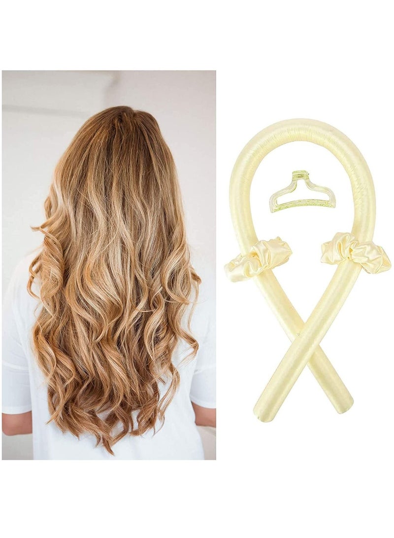 ORiTi مكواة تجعيد الشعر بدون حرارة للشعر الطويل - مكواة تجعيد الشعر، عصابة رأس من الحرير الحراري، ربطات شعر ومشابك شعر - عصابة رأس بقضيب تجعيد الشعر، شريط بكرة شعر للاستخدام المنزلي، أدوات تصفيف الشعر للشعر المتوسط والطويل - Image 1