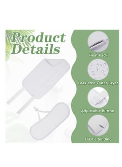 Y&D Castor Oil Wrap Pack Cotton, 4 Pcs Include 2 Waist and Neck, Reusable Compress Wrap, for Liver Detox Neck Thyroid, Not Included (White)  - Image 3