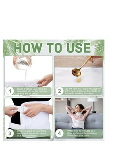 Y&D Castor Oil Wrap Pack Cotton, 4 Pcs Include 2 Waist and Neck, Reusable Compress Wrap, for Liver Detox Neck Thyroid, Not Included (White)  - Image 4