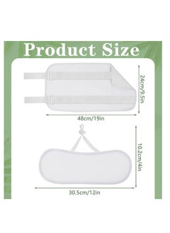 Y&D Castor Oil Wrap Pack Cotton, 4 Pcs Include 2 Waist and Neck, Reusable Compress Wrap, for Liver Detox Neck Thyroid, Not Included (White)  - Image 2