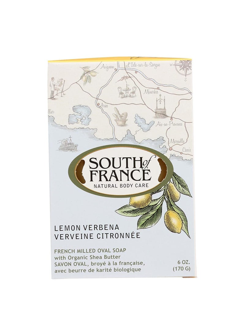 Grisi - South Of France Natural Body Care Lemon Verbena Oval Soap 6 OZ Pack of 6 - Image 1