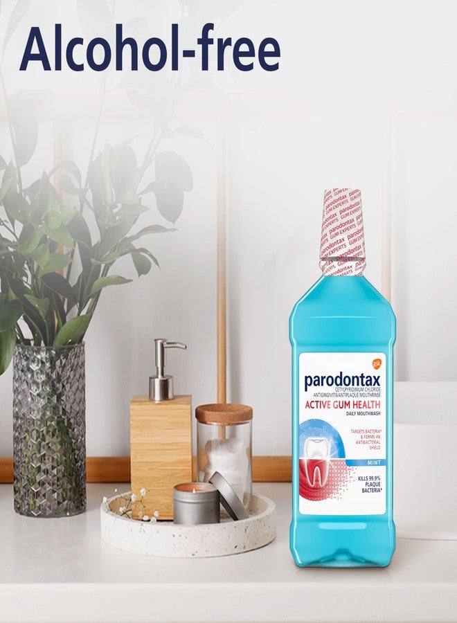 بارودونتاكس غسول الفم بارودونتاكس أكتيف لصحة اللثة، مضاد للبلاك والتهاب اللثة، بنكهة النعناع، 16.9 أونصة سائلة - Image 5