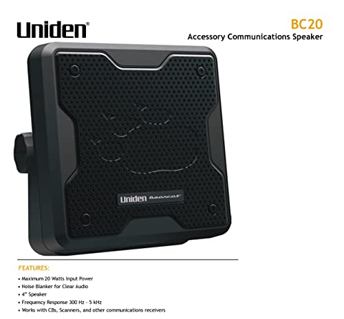 Uniden (BC20) Bearcat 20-Watt External Communications Speaker. Durable Rugged Design, Perfect for Amplifying Uniden Scanners, CB Radios, and Other Communications Receivers ,Black - Image 2