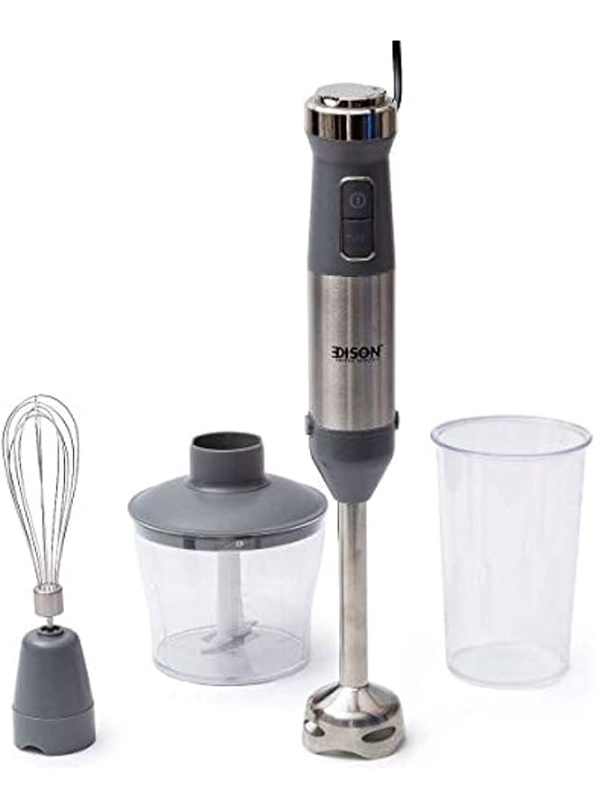 Hand Blender Steel (Measuring Cup+Chopper+Whisk) Grey 500W