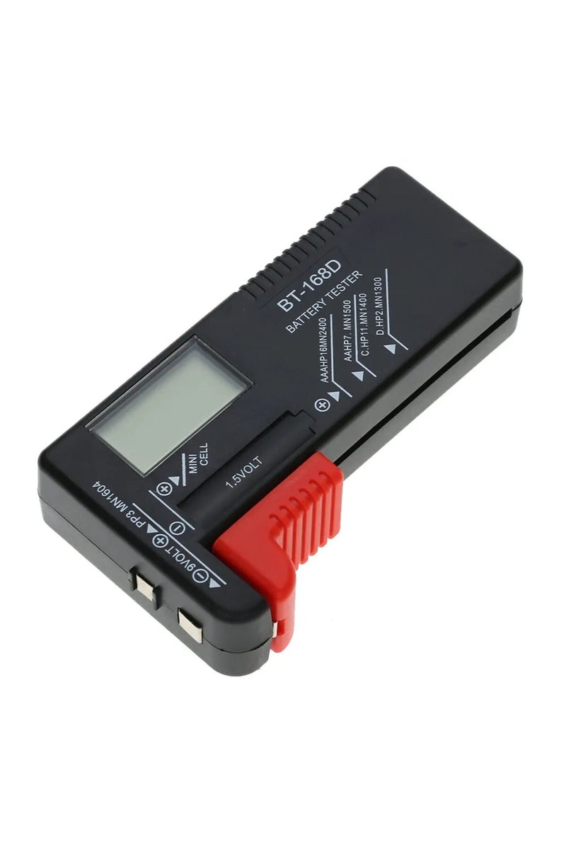 erorex BT-168D Digital Battery Tester Universal Digital LCD Battery Checker AA AAA C D 9V 1.5V Button Cell