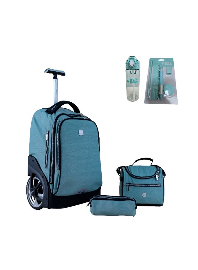 Wires WIRES Big wheels trolley 19" with lunch bag and pencil case  - Image 1