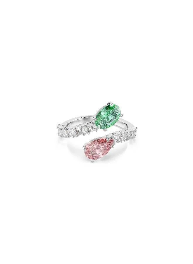 Open Rhodium Plated Ring (Size 58)