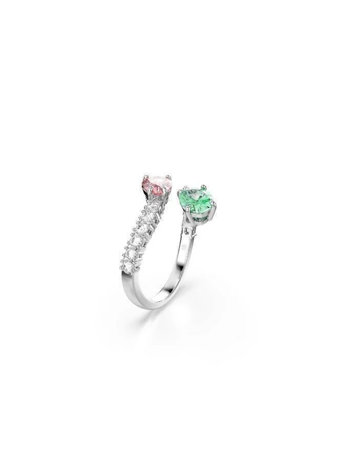 Swarovski  Open Rhodium Plated Ring (Size 58) for Women | Best Price UAE