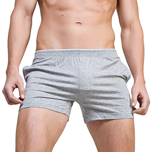 Rexcyril Men's Running Workout Active Shorts Cotton Gym Training Lounge Sleep Bottoms 2-Pack 29-31 - Image 2