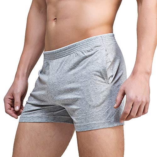 Rexcyril Men's Running Workout Active Shorts Cotton Gym Training Lounge Sleep Bottoms 2-Pack 29-31 - Image 3