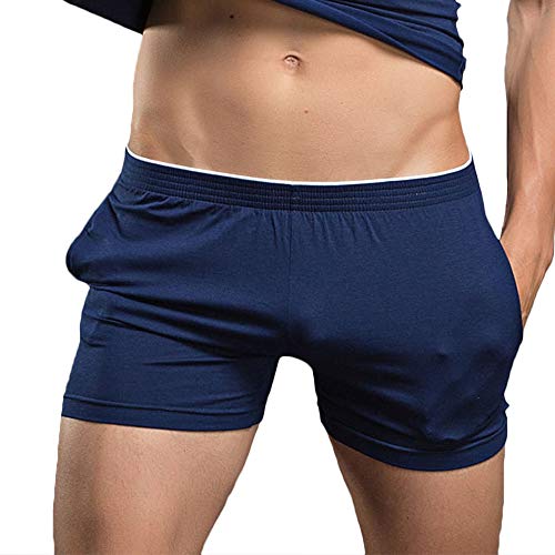 Rexcyril Men's Running Workout Active Shorts Cotton Gym Training Lounge Sleep Bottoms 2-Pack 29-31 - Image 5