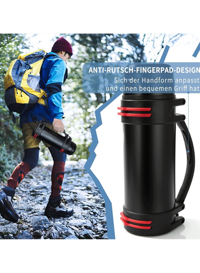 موندا ترمس كبير بسعة 2000 مل، زجاجة مياه من الفولاذ المقاوم للصدأ، غلاية سفر ساخنة وباردة، ترمس للشاي والقهوة، مناسب للاستخدام في الهواء الطلق لمدة 48 ساعة، يحافظ على الدفء والبرودة للعائلة والأنشطة الخارجية - Image 5