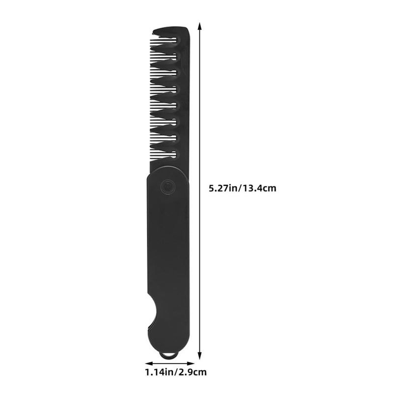 Portable Folding Hair Comb Set 2Pcs Wide Fine Tooth Travel Comb for Men Women - Image 3