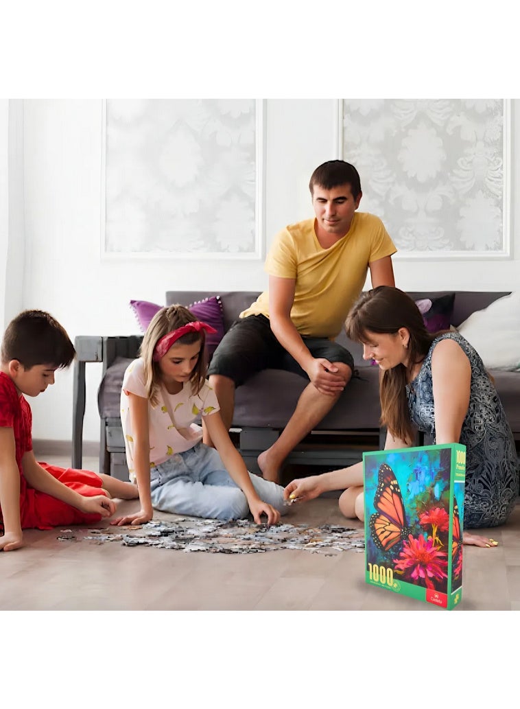 *بازل " الفراشة الزاهية" | 1000 قطعة من الفن والجمال*   استمتع بتجربة ساحرة مليئة بالألوان والتفاصيل الدقيقة مع هذه اللوحة البازلية المبهرة. *ركّب الفن… قطعة وراء قطعة، حتى تكتمل اللوحة وتبهرك النتيجة!* - Image 2