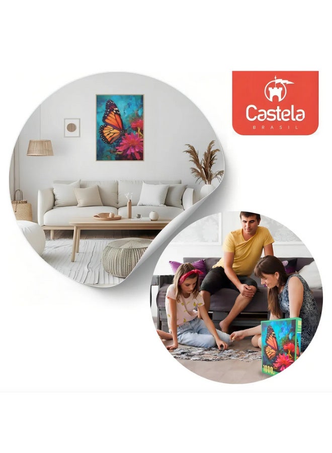 *بازل " الفراشة الزاهية" | 1000 قطعة من الفن والجمال*   استمتع بتجربة ساحرة مليئة بالألوان والتفاصيل الدقيقة مع هذه اللوحة البازلية المبهرة. *ركّب الفن… قطعة وراء قطعة، حتى تكتمل اللوحة وتبهرك النتيجة!* - Image 5