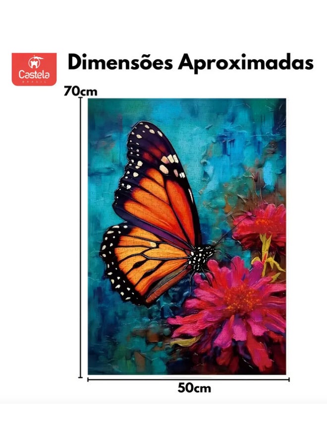 *بازل " الفراشة الزاهية" | 1000 قطعة من الفن والجمال*   استمتع بتجربة ساحرة مليئة بالألوان والتفاصيل الدقيقة مع هذه اللوحة البازلية المبهرة. *ركّب الفن… قطعة وراء قطعة، حتى تكتمل اللوحة وتبهرك النتيجة!* - Image 4