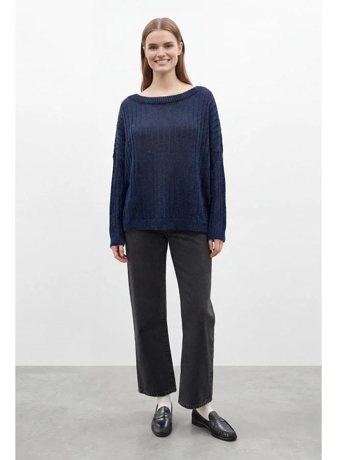 Soul Women's Sequin Knit Blouse - 31730BLZ - NAVY-NAVY.