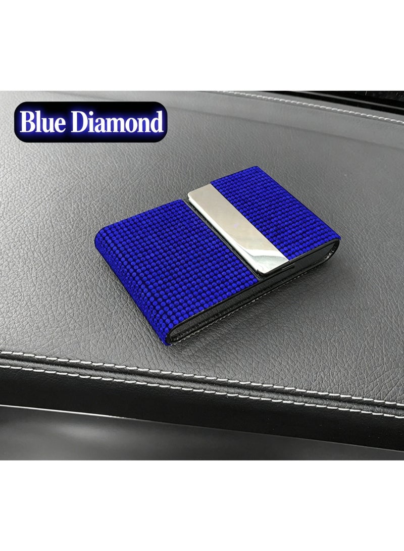Bling Rhinestone Card Holder, Crystal Diamond Credit Card & Driver License Case,  Business Card Organizer with Metal Clip, Luxury Bling Wallet for Women