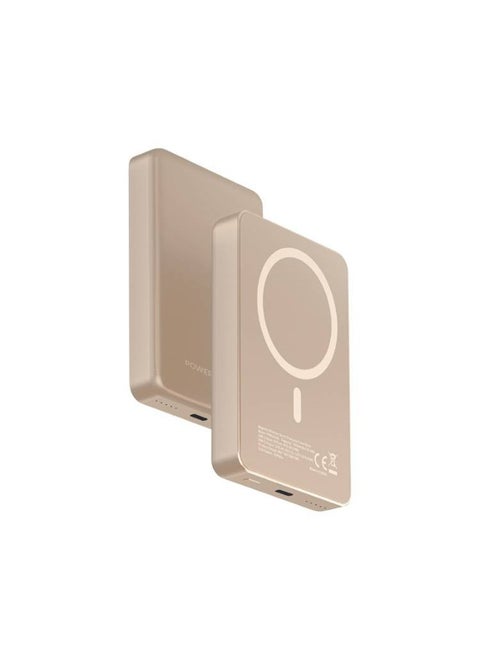 10000mAh MagSafe Aluminum Power Bank PD 20W / Compact Design / 15W Wireless Output / Simultaneous Charging / Input & Output / Li-polymer Battery - Desert Titanium