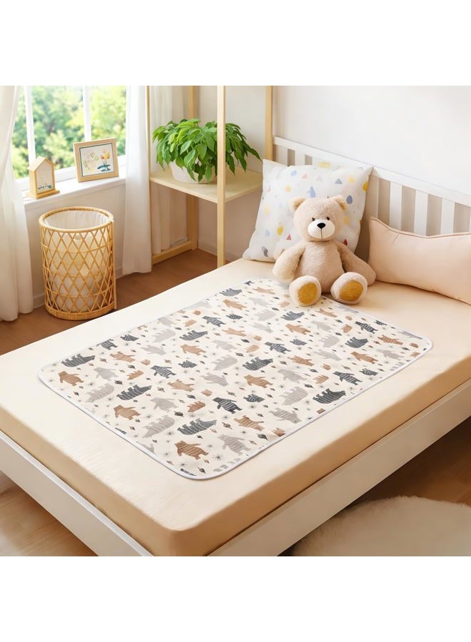YIVEKO Baby Waterproof Bed Pad Washable Mattress Pad Reusable Underpads Bed Wetting Incontinence Cover for Baby Toddler Children and Adults - Image 5