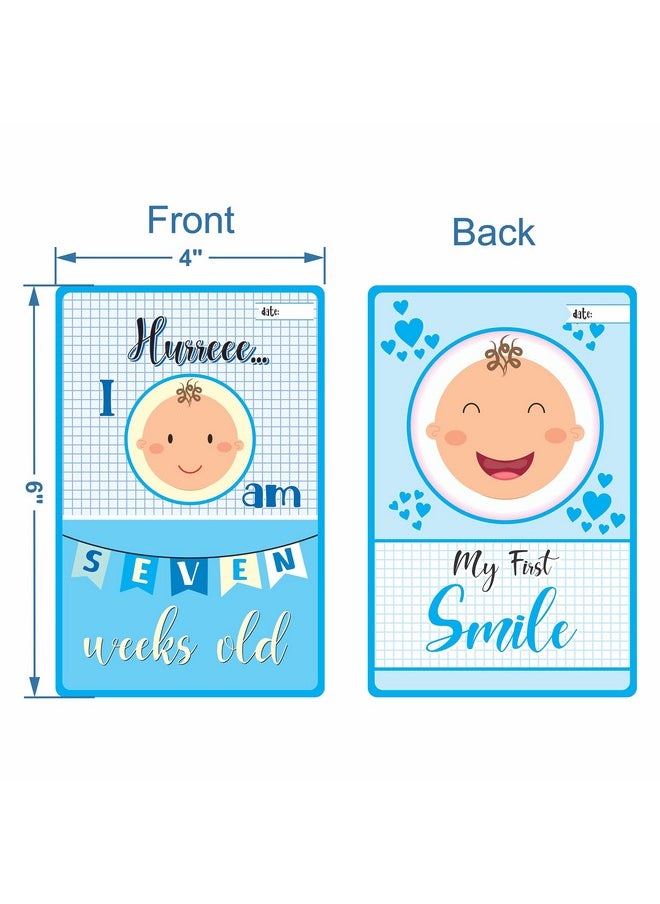 Bookworm - Baby Milestone Cards For Boys Colorful & Cute Designs (Total 36 Cards) - Image 1