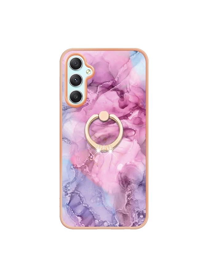 اس-توب جراب لهاتف Samsung Galaxy A24 4G مطلي بالرخام الكهربائي مع حلقة مزدوجة الجوانب - Image 2