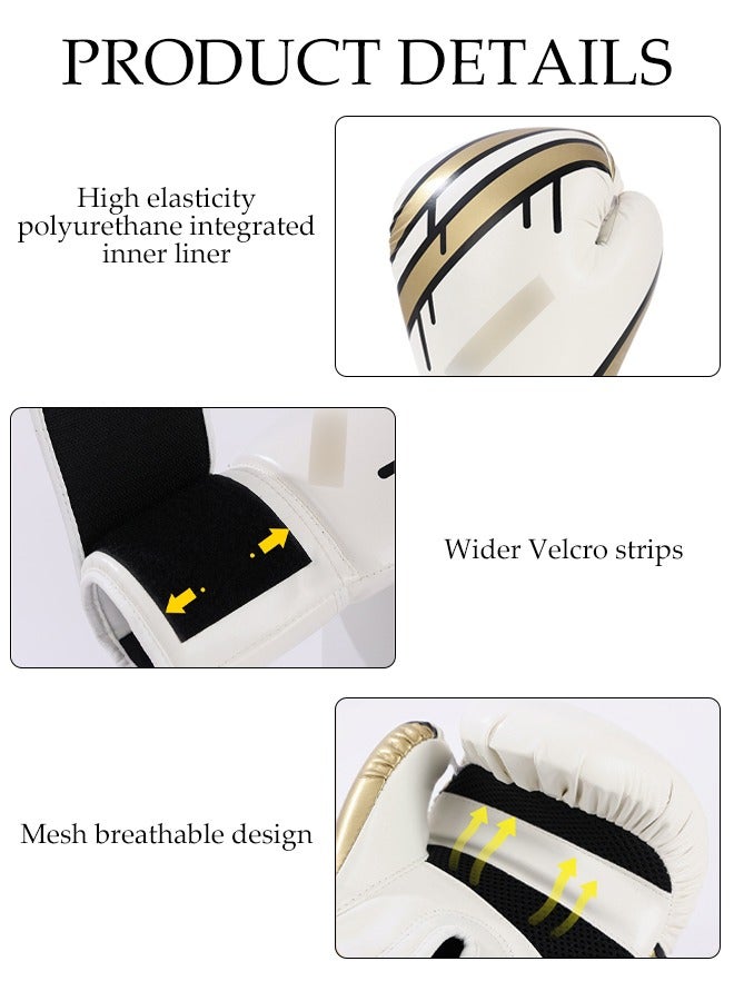 DUNISO Boxing Gloves， Pro Training Fighting Gloves，Designed With Velcro，With Gloves  Back Pockets, Mouth Guards, And Boxing Straps,Wear Resistant And Durable，Comfortable And Breathable，Suitable For Training In Boxing, Sanda, Combat, Fitness,10oz - Image 3
