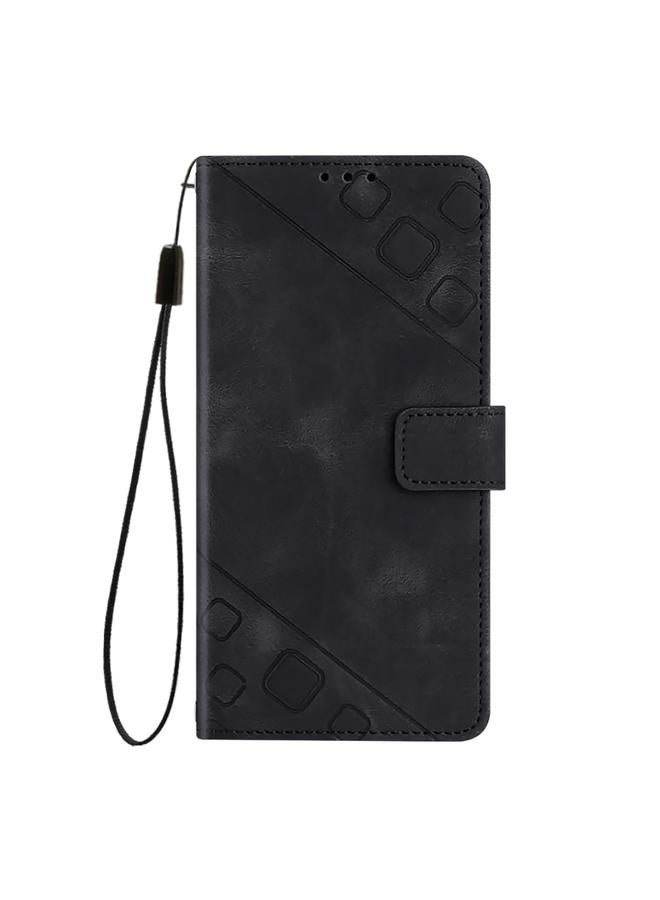 S-TOP Case For OPPO A92s Skin-feel Embossed Leather Phone Case - Image 3