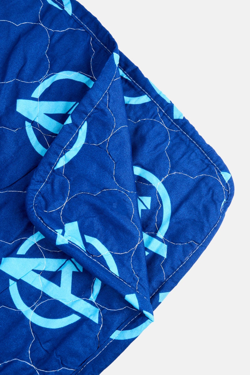 MARVEL Avengers Print Quilted Bedspread 150 x 200 cm, Blue - Image 3