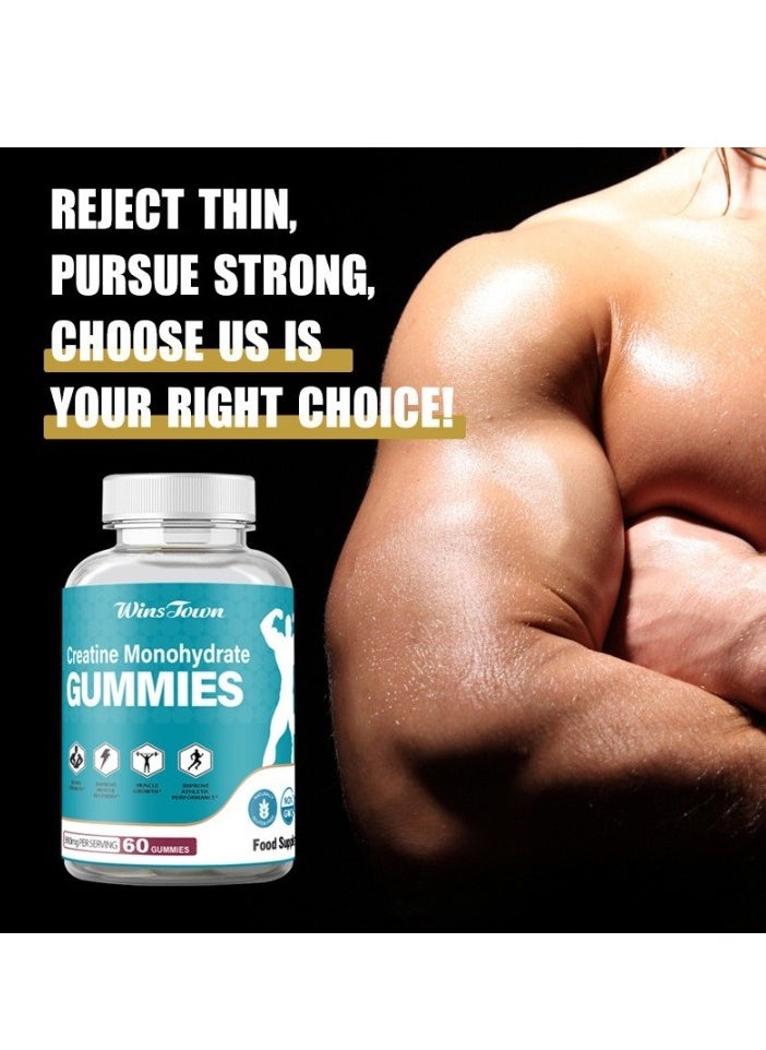 Monohydrate Gummies, Safe And Natural Ingredients Weight Gain Gummy, Appetite Enhancer Non GMO Dietary Supplements For Increasing Energy And Weight Increase
