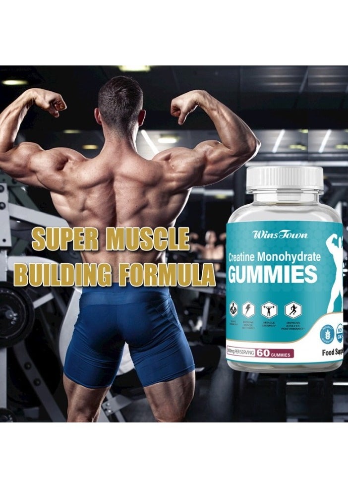 Monohydrate Gummies, Safe And Natural Ingredients Weight Gain Gummy, Appetite Enhancer Non GMO Dietary Supplements For Increasing Energy And Weight Increase