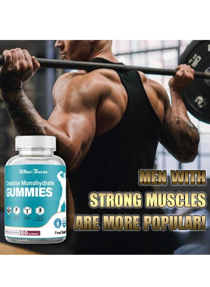 Monohydrate Gummies, Safe And Natural Ingredients Weight Gain Gummy, Appetite Enhancer Non GMO Dietary Supplements For Increasing Energy And Weight Increase