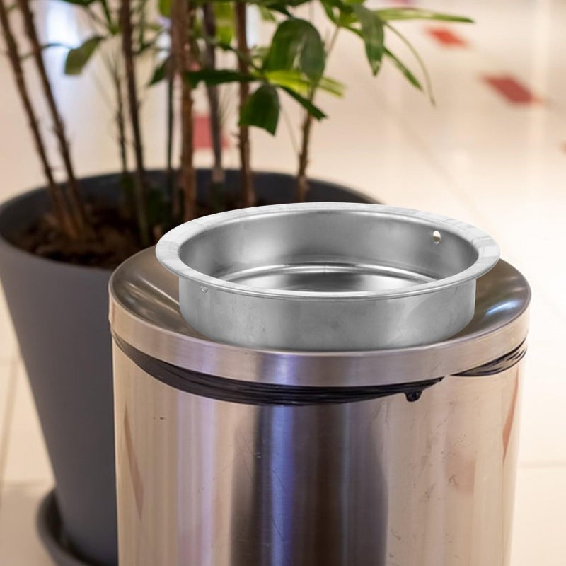 Garden Yard Ashtray Replacement Metal Stable Trash Can Ash Container Gray - Image 5