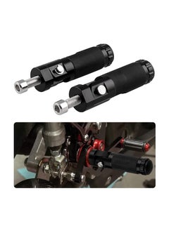 SYOSI Motorcycle Foot Rests, Folding Foot Pegs, Universal Motorbike Footrests Rearsets Rear Pedals Set 8mm Install Bolts for Racing Bike Cruiser Cafe Racer  - Image 1