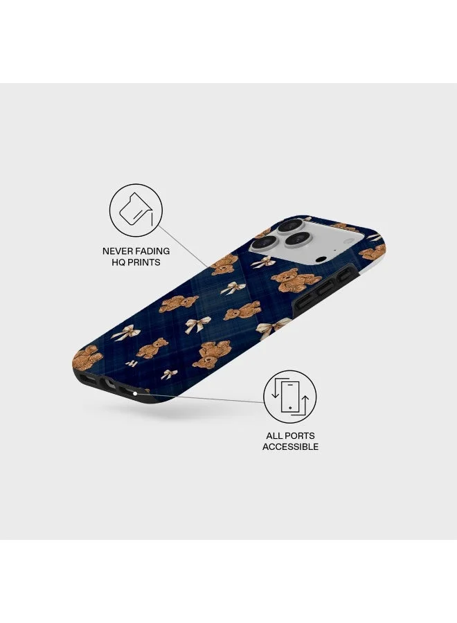 Mobcos Mobcos iPhone 17 Pro Max Teddy Plaid Mobcos iPhone 17 Pro Max Teddy Plaid Premium Case Compatible with Hybrid Dual-Layer Hard Shell + Silicone Protection - Scratch-Resistant Shockproof Mobile Cover  | Best Price UAE