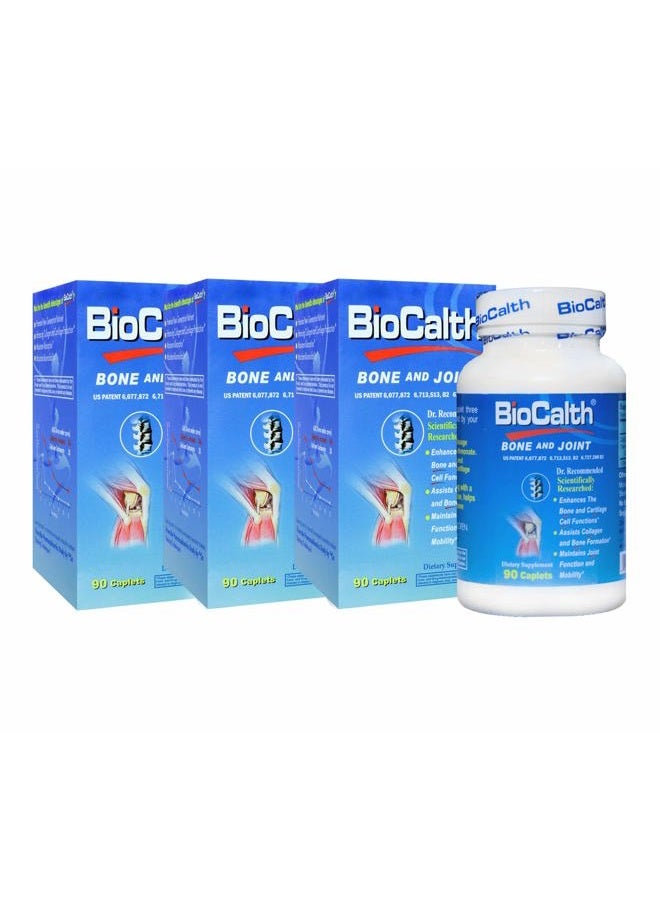 BIOCALTH Best Calcium Supplement - 3 Bottles of BioCalth® Calcium Threonate, 90 caplets (90x3=270 Counts) - Image 1