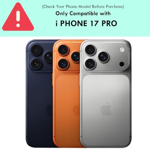 RIGGEAR Shockproof Clear Hybrid Armor Magnetic Back Cover Case Compatible with MagSafe Accessories for iPhone 17 Pro (Clear-Black TPU Bumper + Transparent PC) (Black MagRing) - Image 2