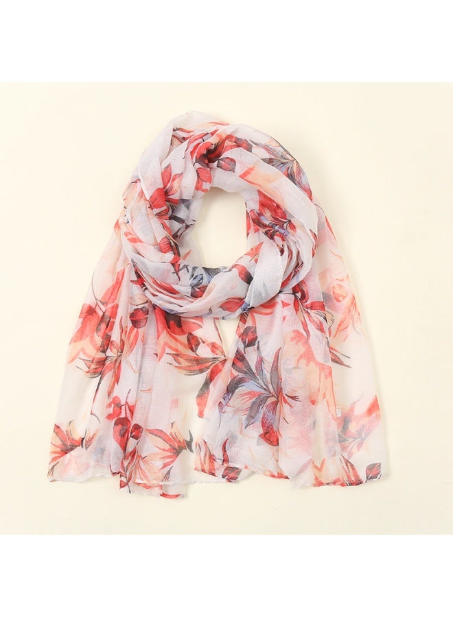 KUYING New Balinese Sa Sunscreen Scarf Flower Shawl 