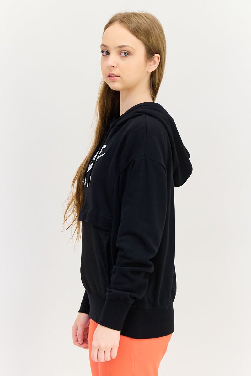 Nike Women Oversized Fit Long Sleeve Outdoor Hoodie, Black - Image 2