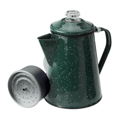 GSI Outdoors Percolator Coffee Pot | Enamelware Campfire Coffee Boiler Kettle for Outdoor Camping Cookware, Cabin, RV, Kitchen, Hunting & Backpacking - Image 1