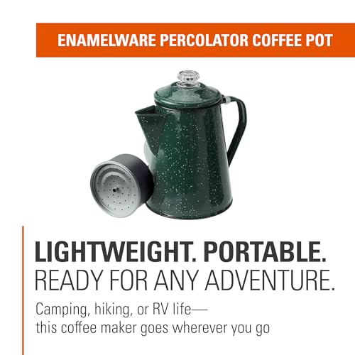 GSI Outdoors Percolator Coffee Pot | Enamelware Campfire Coffee Boiler Kettle for Outdoor Camping Cookware, Cabin, RV, Kitchen, Hunting & Backpacking - Image 2
